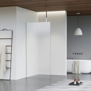 Fortifura Galeria inloopdouche - 160x200cm - ribbelglas - plafondarm - chroom SW797956/SW797904/SW804541
