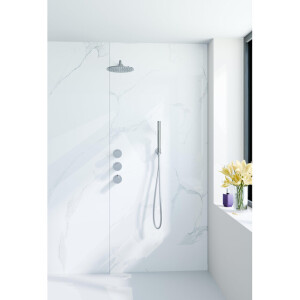 Fortifura Nebbio Regendoucheset - inbouwkraan - inbouwdeel - wandaansluitbocht - doucheslang glad - staafhanddouche - 35cm wandarm - ronde hoofddouche - chroom SW1183064 SW1183077 SW542643 SW706209 SW496810 SW7