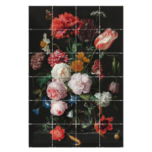 Fototegels Jan Davidsz de Heem bouquet kunststof | Orangewallz