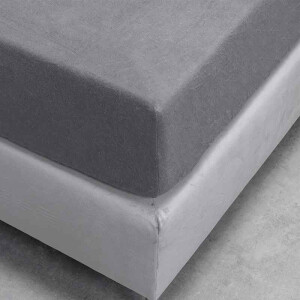 Hoeslaken Flanel - Antraciet - 200x210cm - Antraciet - Dekbed Discounter - Dekbed-Discounter.nl