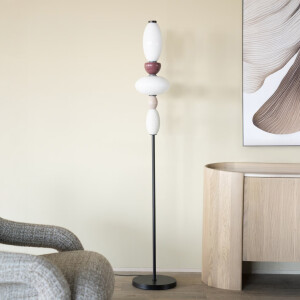 By-Boo Vloerlamp 'Garca' Keramiek en glas, 163cm hoog