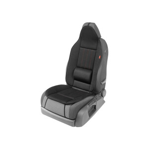 ULTIMATE SPEED Autostoelverhoger met lendesteun (Zwart/rood)
