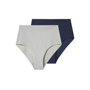 esmara Set van 2 dames onderbroeken (Donkerblauw/grijs, L (44/46))