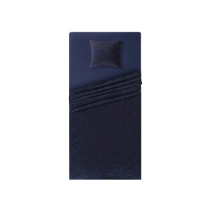 LIVARNO home 3-delig satijnen dekbedovertrekset (blauw paisley)