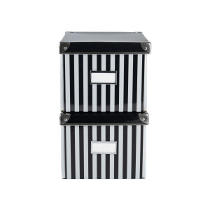 crelando Opbergboxen (dvdx2, Zwart/wit)