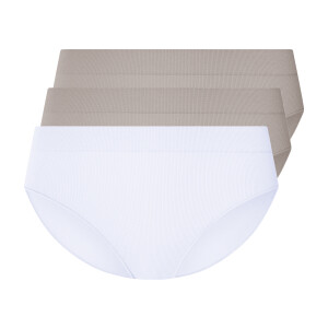 esmara 3 dames slips (Grijs/wit, L (44/46))