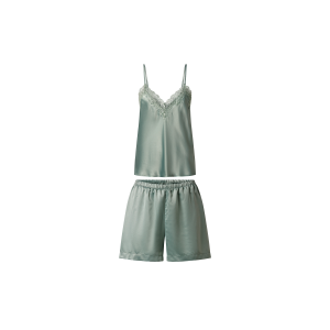 esmara Satijnen dames pyjama (Groen, XL (48/50))
