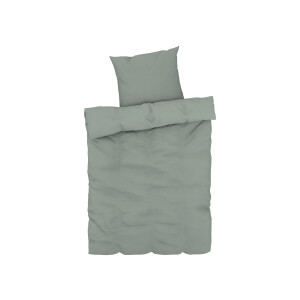 LIVARNO home Satijnen dekbedovertrek 140 x 200 cm (Groen)