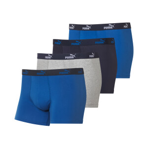 Puma 4 heren boxers (Blauw/grijs, L)