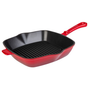 LIVARNO home Gietijzeren grillpan (Rood)