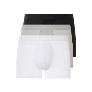 LIVERGY 3 heren boxers (Zwart/Lichtgrijs/Wit, S)
