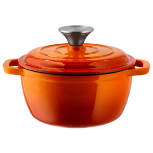 SILVERCREST Gietijzeren pan 16 cm 1,3 L (Oranje)