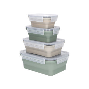 SILVERCREST Opvouwbare vershoudbakjes of lunchbox (Rechthoekig 4-delig)