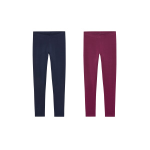 pepperts! 2 kinder leggings (146/152, Donkerblauw/rood)