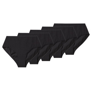 esmara Set van 5 dames onderbroeken (Zwart, S (36/38))