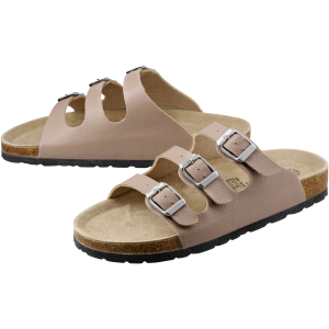 esmara Leren dames slippers (Taupe, 41)