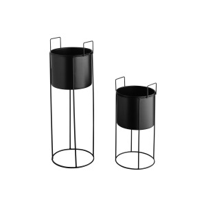 LIVARNO home Bloempotset met standaard (Set van 2/rond)