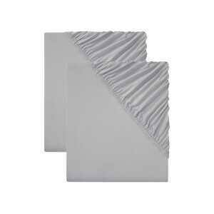 LIVARNO home 2 jersey hoeslakens 180-200 x 200 cm (Grijs)