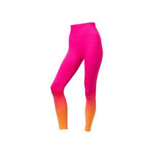 CRIVIT Premium dames sportlegging - push up (Donkerroze/oranje, S (36/38))