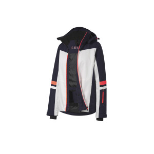 CRIVIT PREMIUM Dames ski jas (L (44/46), Wit/marineblauw/koraal)