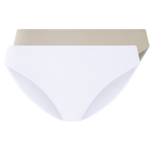 esmara 2 Dames onderbroeken (Beige/wit, S (36/38))