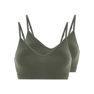 esmara 2 Dames bustiers (Kaki, L (44-46))