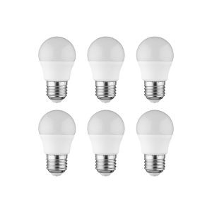 LIVARNO home 6 LED-lampen (E27, bol)