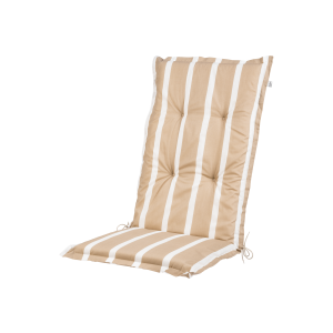 LIVARNO home Tuinstoelkussen hoge rug Valencia/Miami (Strepen/beige)