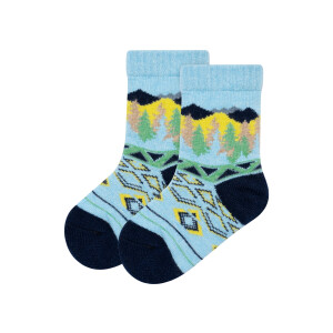 Soxo 1 Paar kinder sokken (Turquoise, 31-34)