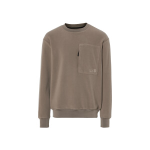 LIVERGY Heren fleece sweater (M, Bruin)