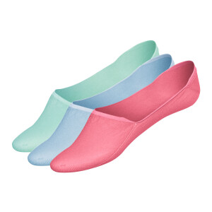 esmara 3 paar sneakersokken (High-Cut, Roze/mint/blauw, 39-42)