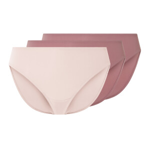 esmara 3 dames slips (Aubergine/lichtroze, XS (32/34))