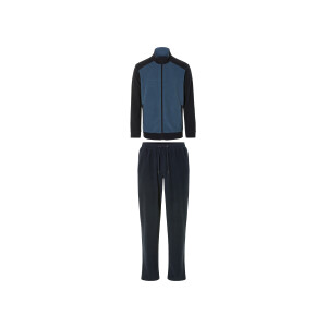 LIVERGY Heren fleece huispak (Blauw, XL)