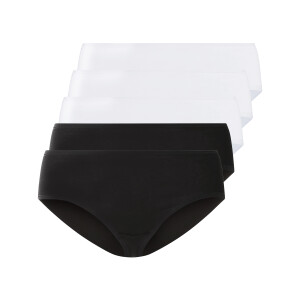 esmara Dames Hipster 5-pack (Zwart/wit, XXL)