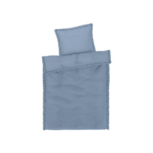 LIVARNO home Satijnen dekbedovertrek 140 x 200 cm (Blauw)