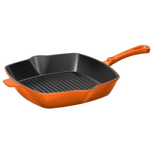 ERNESTO Gietijzeren grillpan (Oranje)