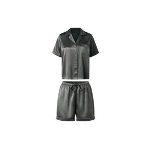 esmara Satijnen dames pyjama (Grijs, XS (32/34))