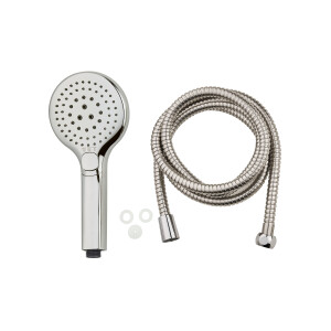 LIVARNO home Douchekop met slang (Handdouche rond, Verchroomd)