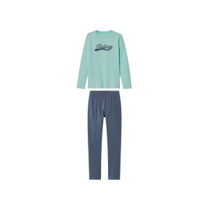pepperts! Kinder pyjama (158/164, Mint/Marineblauw)
