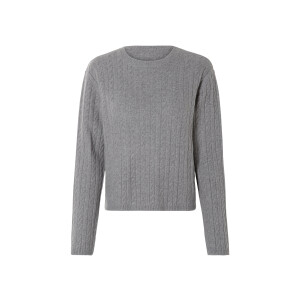 esmara Vrouwen kabeltrui (S (36/38), Grijs)