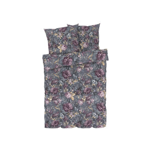 LIVARNO home Dekbedovertrek 240 x 220 cm (Bloemen/blauw)