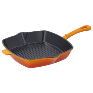SILVERCREST Gietijzeren grillpan 24 cm (Oranje)