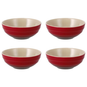 SILVERCREST Schaal of schaaltjes (Snackschaal set van 4 rood)