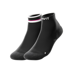 CRIVIT 2 paar dames fietssokken (Zwart/roze/wit, 41/42)