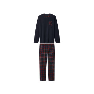 esmara Men Fleece heren pyjama (Marineblauw, L)