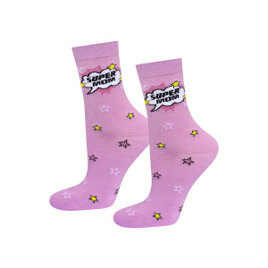 Soxo Dames sokken in cadeauverpakking (Lila, 36-40)