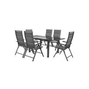 LIVARNO home Aluminium tuinset Toronto Deluxe 7-delig