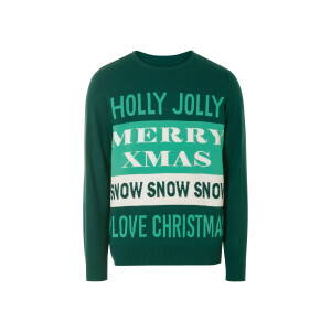 LIVERGY Heren Kersttrui (Groen, XXL)