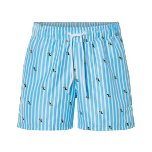 LIVERGY Heren zwembroek (Blauw/wit, S)