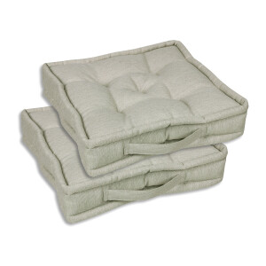 GO-DE Textil Tuinkussen (Set van 2 bokskussens, Beige)